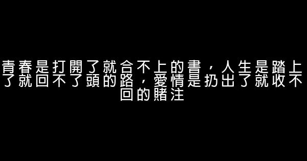 關於青春的句子 1