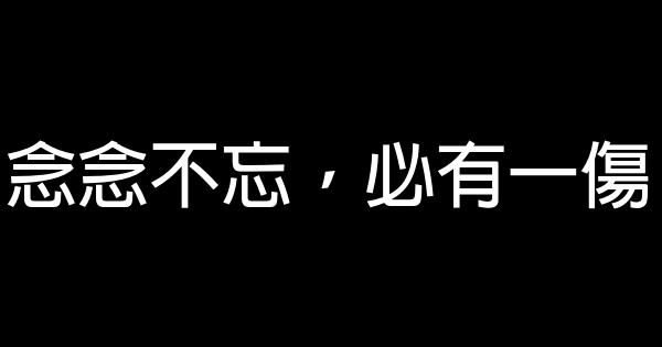 經典語錄：念念不忘，必有一傷 1