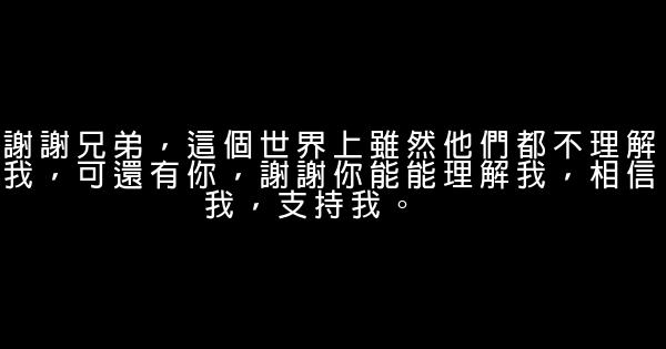 對兄弟說的感人的話 1