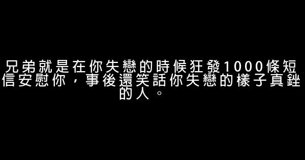 關於兄弟的經典語句 1