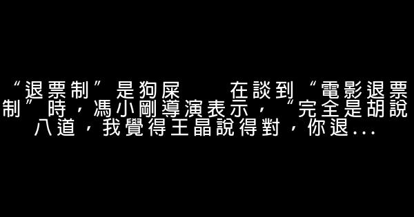 馮小剛經典語錄 1