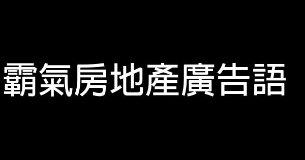 霸气房地产广告语 0 (0)