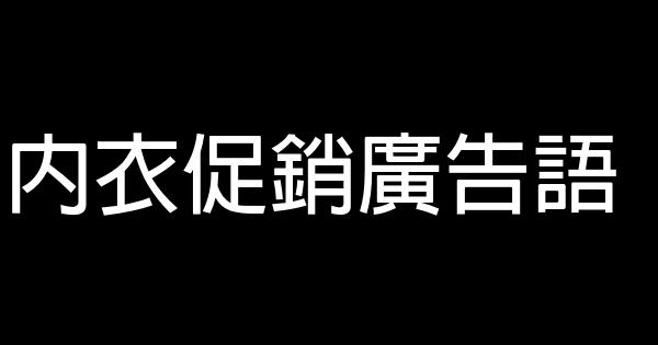 内衣促销广告语 0 (0)