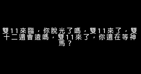 雙十一廣告語 1