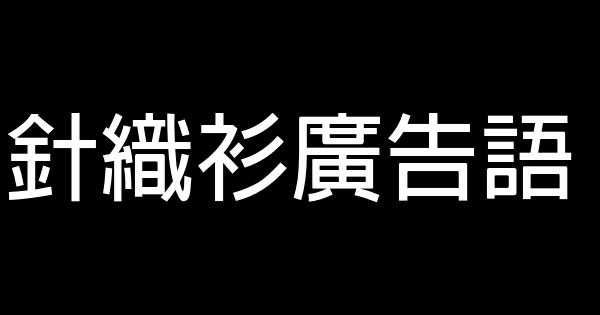 針織衫廣告語 1