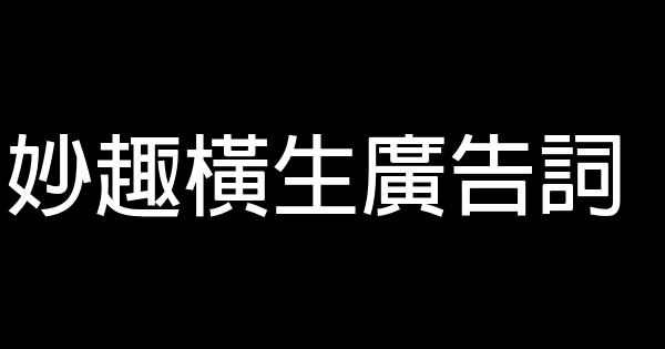 妙趣橫生廣告詞 1