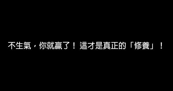 不生氣，你就贏了！ 這才是真正的「修養」！ 0 (0)