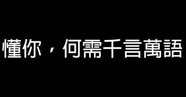 懂你，何需千言萬語 0 (0)