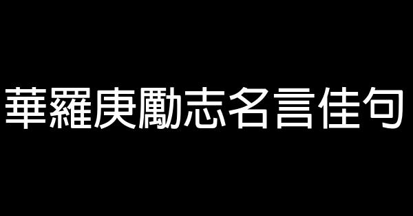 華羅庚勵志名言佳句 1