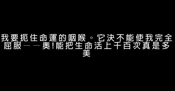 貝多芬經典勵志名言佳句警句 1