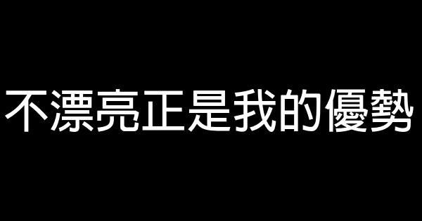 不漂亮正是我的優勢 1