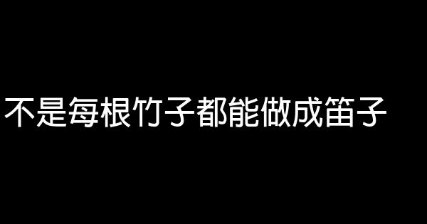 不是每根竹子都能做成笛子 1