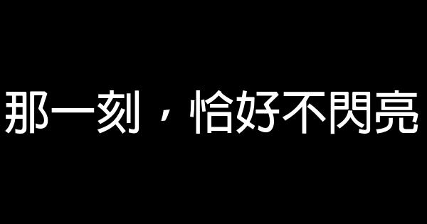 那一刻，恰好不閃亮 0 (0)