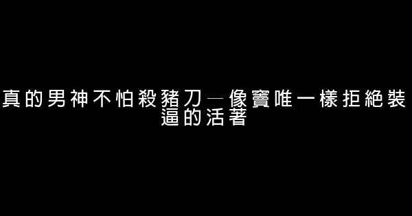 真的男神不怕殺豬刀—像竇唯一樣拒絕裝逼的活著 1