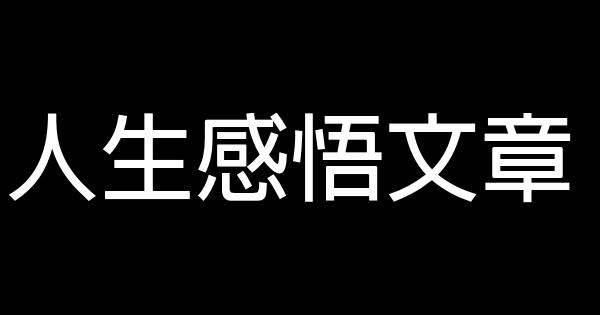 人生感悟文章 1