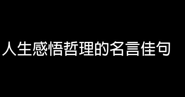 人生感悟哲理的名言佳句 1