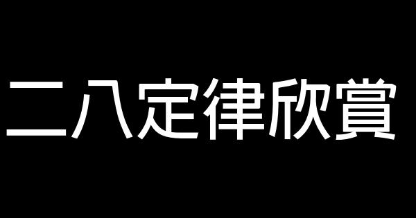 二八定律欣賞 1