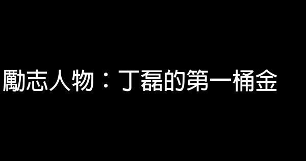 勵志人物：丁磊的第一桶金 0 (0)