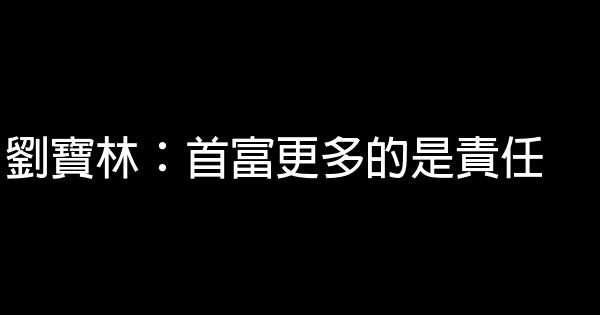 劉寶林：首富更多的是責任 0 (0)