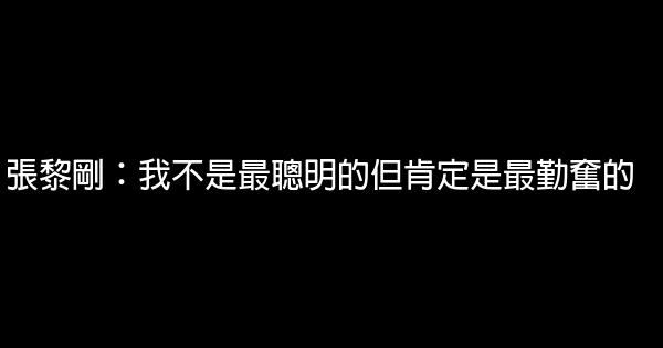 張黎剛：我不是最聰明的但肯定是最勤奮的 0 (0)