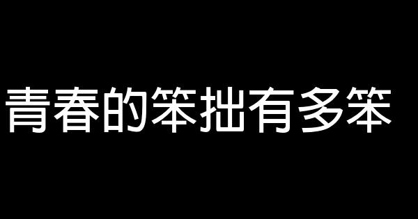 青春的笨拙有多笨 0 (0)