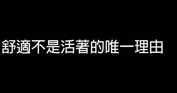 舒適不是活著的唯一理由 0 (0)