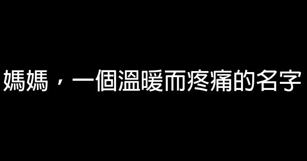 媽媽，一個溫暖而疼痛的名字 0 (0)