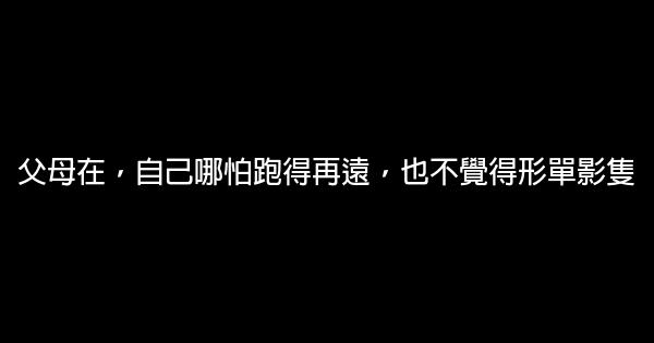 父母在，自己哪怕跑得再遠，也不覺得形單影隻 0 (0)