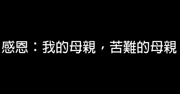 感恩：我的母親，苦難的母親 0 (0)