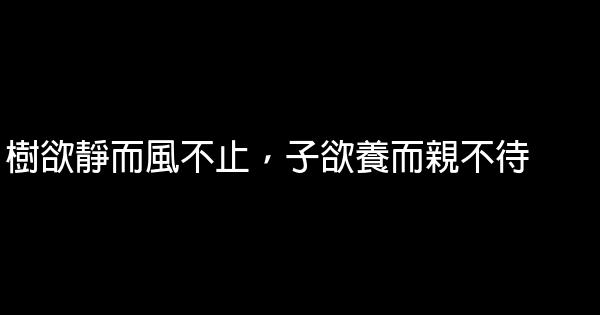 樹欲靜而風不止，子欲養而親不待 1