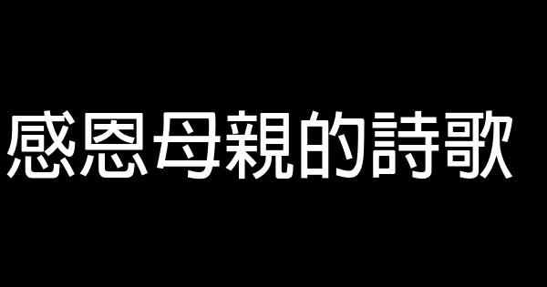 感恩母親的詩歌 1