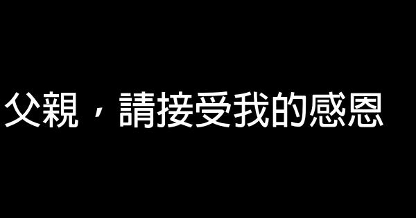 父親，請接受我的感恩 1