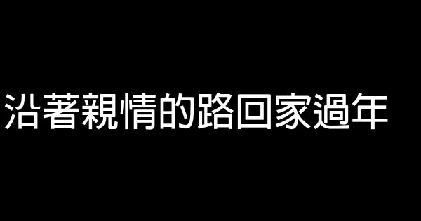 沿著親情的路回家過年 1