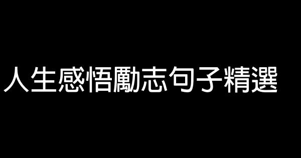 人生感悟励志句子精选 0 (0)