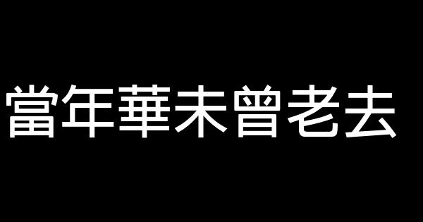 當年華未曾老去 0 (0)