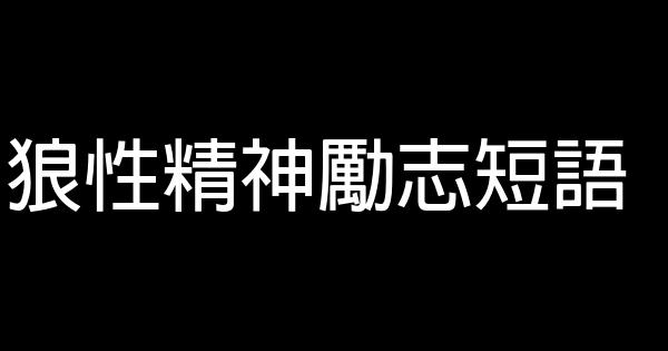 狼性精神励志短语 0 (0)