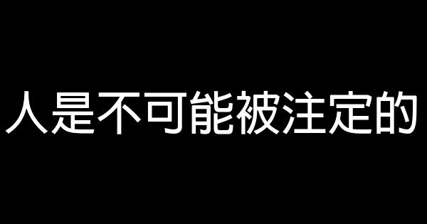 人是不可能被注定的 0 (0)