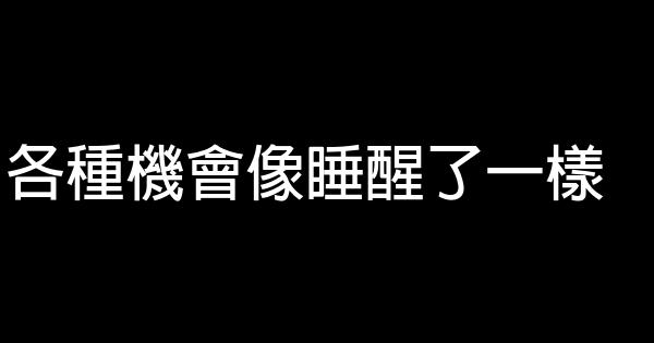 各種機會像睡醒了一樣 0 (0)