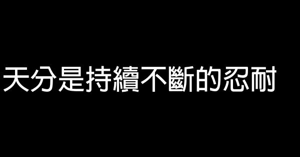 天分是持續不斷的忍耐 0 (0)