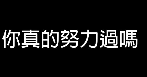 你真的努力過嗎 0 (0)