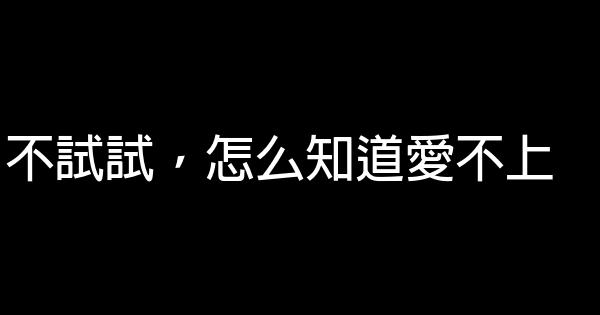 不試試，怎么知道愛不上 0 (0)