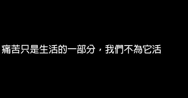 痛苦只是生活的一部分，我們不為它活 0 (0)