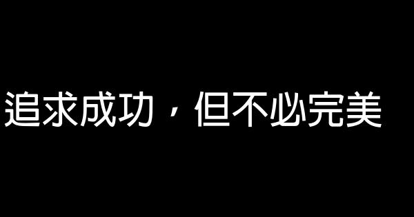 追求成功，但不必完美 0 (0)