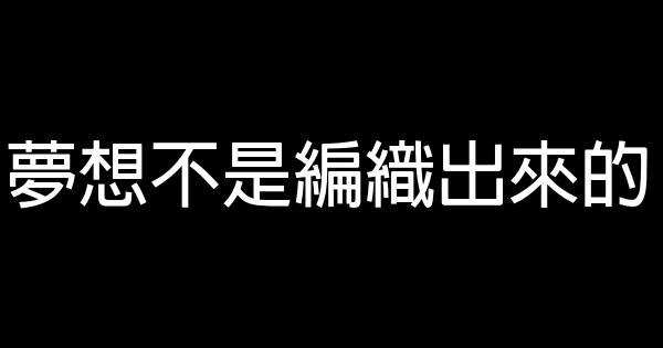 夢想不是編織出來的 0 (0)