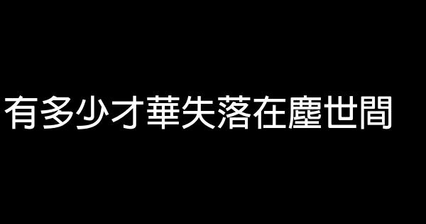 有多少才華失落在塵世間 0 (0)