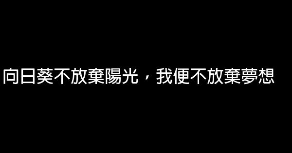 向日葵不放棄陽光，我便不放棄夢想 0 (0)