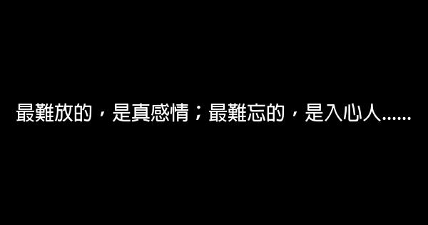 最難放的，是真感情；最難忘的，是入心人…… 0 (0)