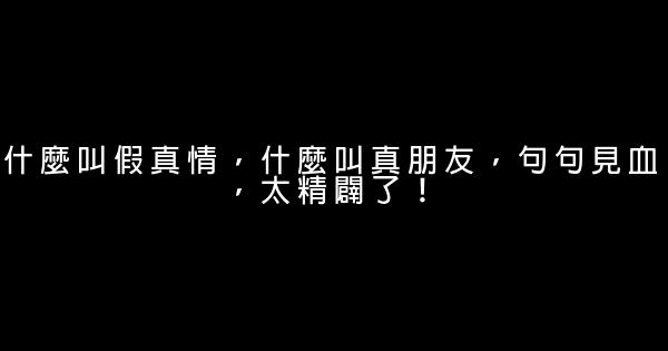 什麼叫假真情，什麼叫真朋友，句句見血，太精闢了！ 0 (0)