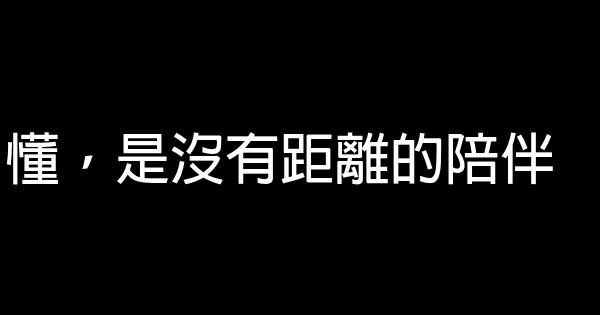 懂，是沒有距離的陪伴 0 (0)