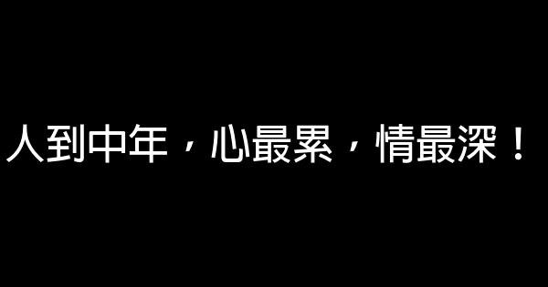 人到中年，心最累，情最深！ 0 (0)